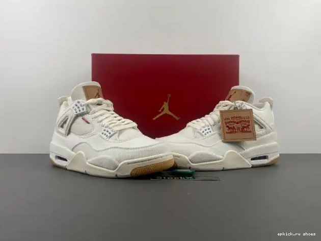 Cheap Jordan x AO2571-100 'White' Levi's 4 Air 0519